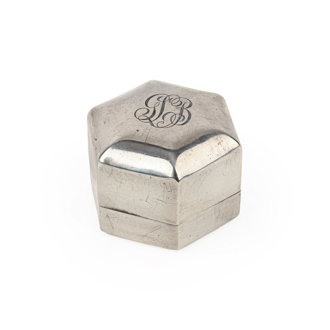 ELLIS BROS. Sterling Silver Hexagonal Ring Box