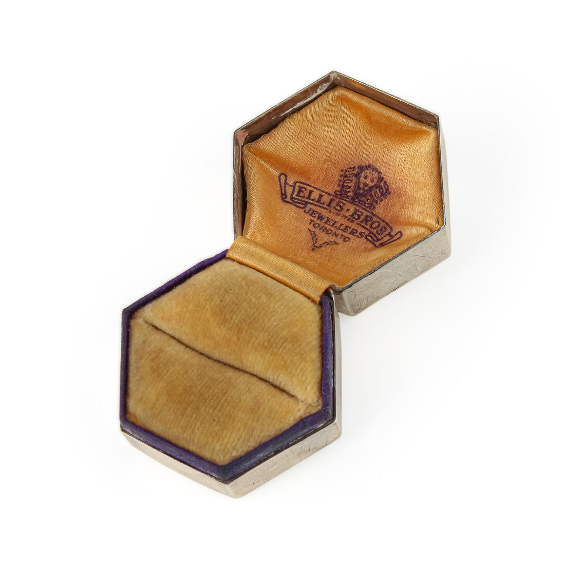 ELLIS BROS. Sterling Silver Hexagonal Ring Box