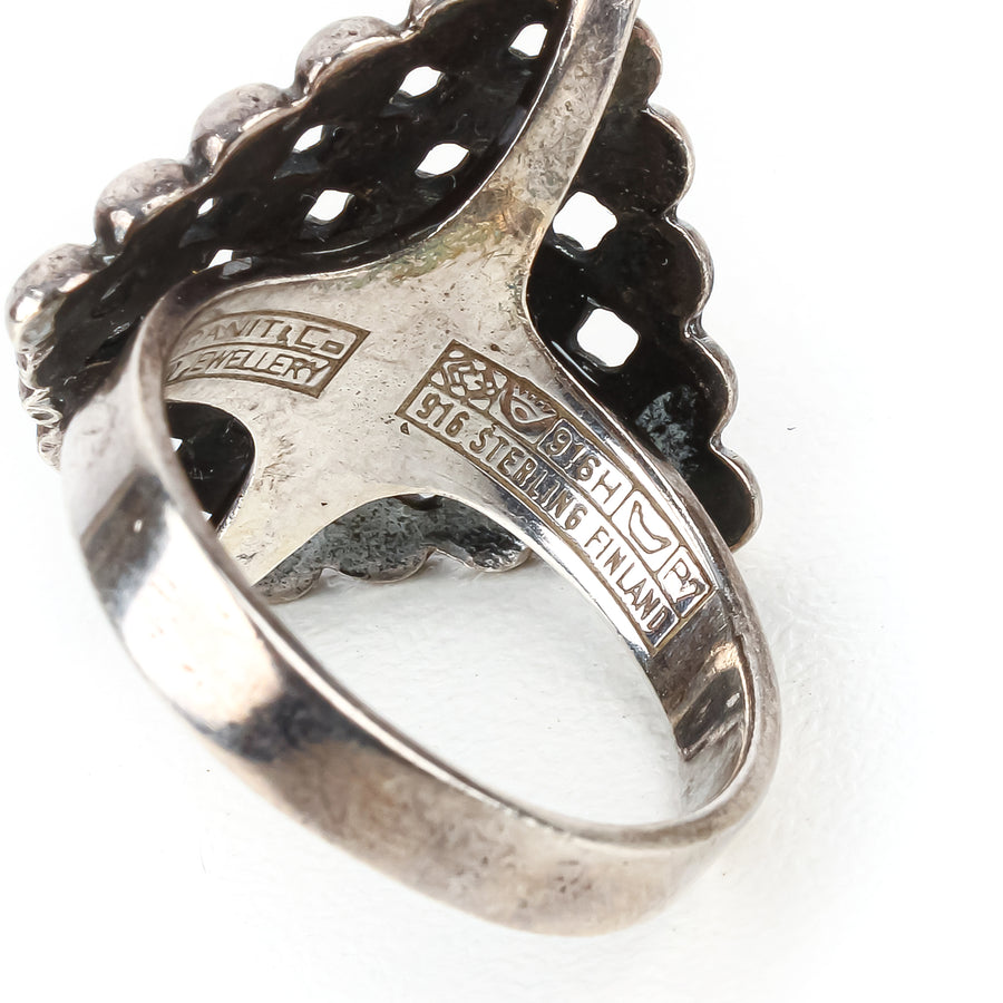 ERIK GRANIT Sterling Silver Diamond Shaped Ring