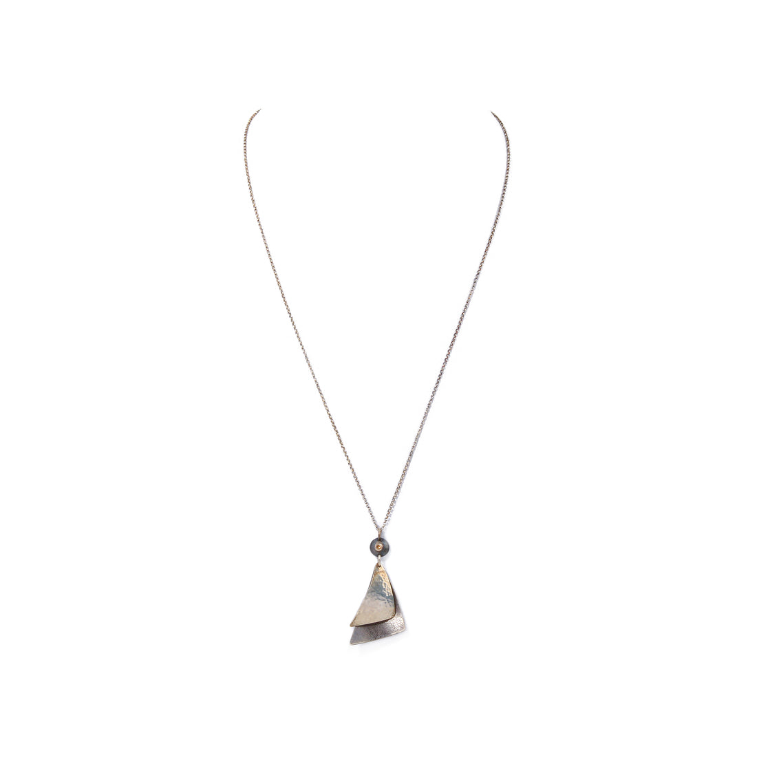 MELODY ARMSTRONG Sterling Silver Modernist Long Necklace