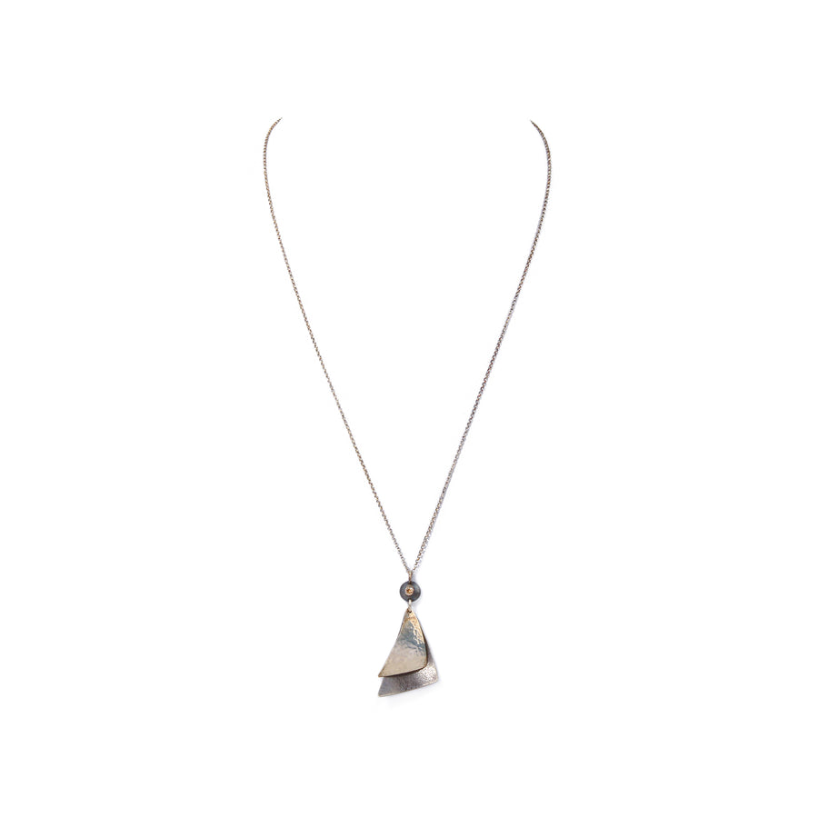 MELODY ARMSTRONG Sterling Silver Modernist Long Necklace