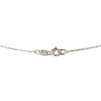 14K White Gold White Pearl Slider Necklace