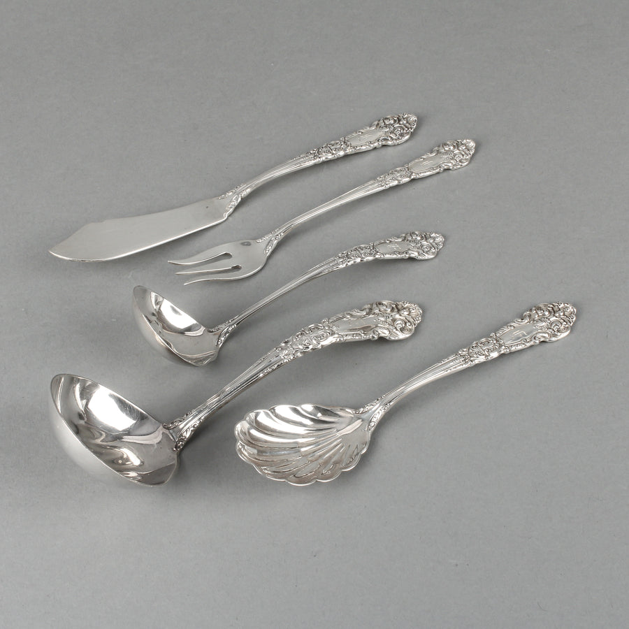 REED & BARTON French Renaissance Sterling Silver Flatware - 12 Place Settings +