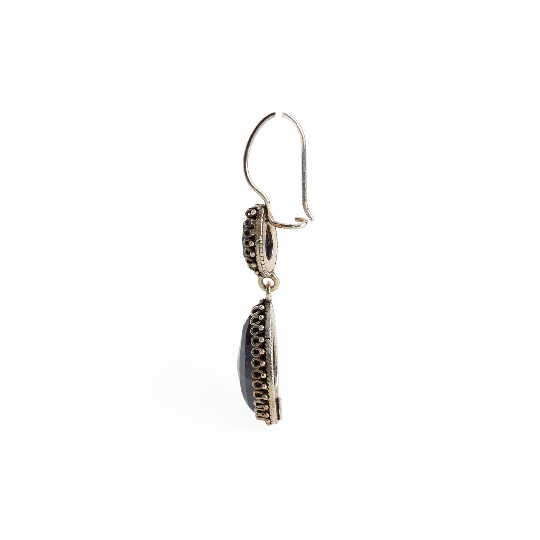 Sterling Silver Pear-Shaped Sodalite Drop Earrings
