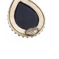 Sterling Silver Pear-Shaped Sodalite Drop Earrings