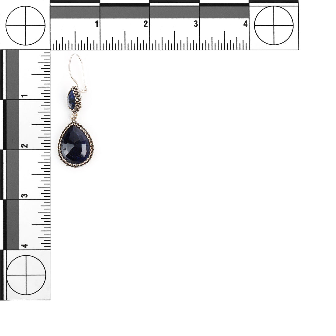 Sterling Silver Pear-Shaped Sodalite Drop Earrings