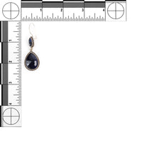 Sterling Silver Pear-Shaped Sodalite Drop Earrings