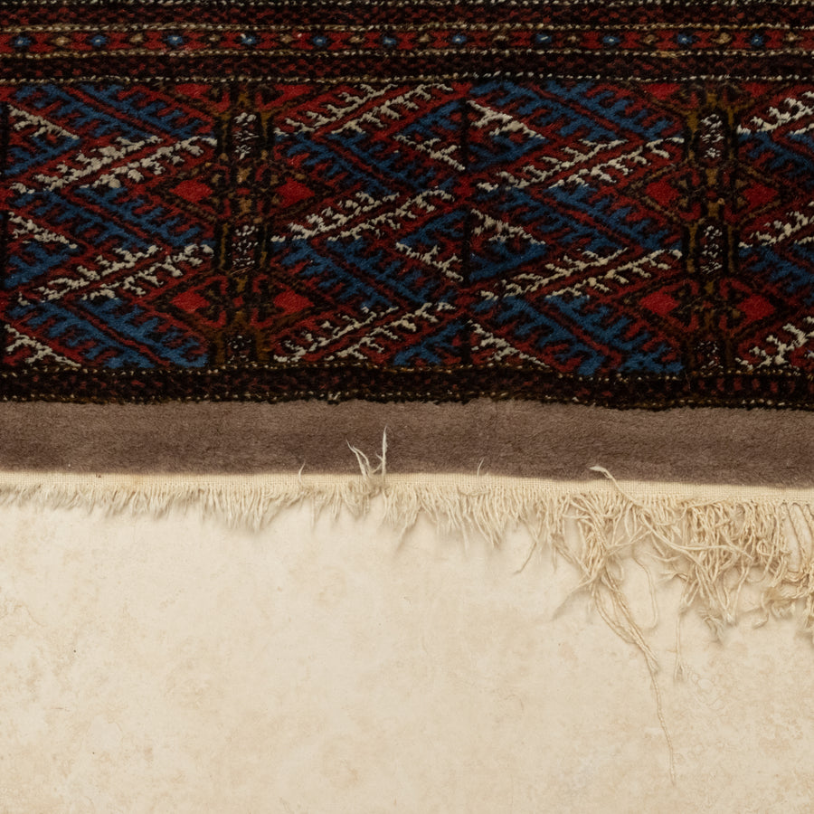 Hand-Knotted Wool Bokhara Rug 11'9" x 9'1"