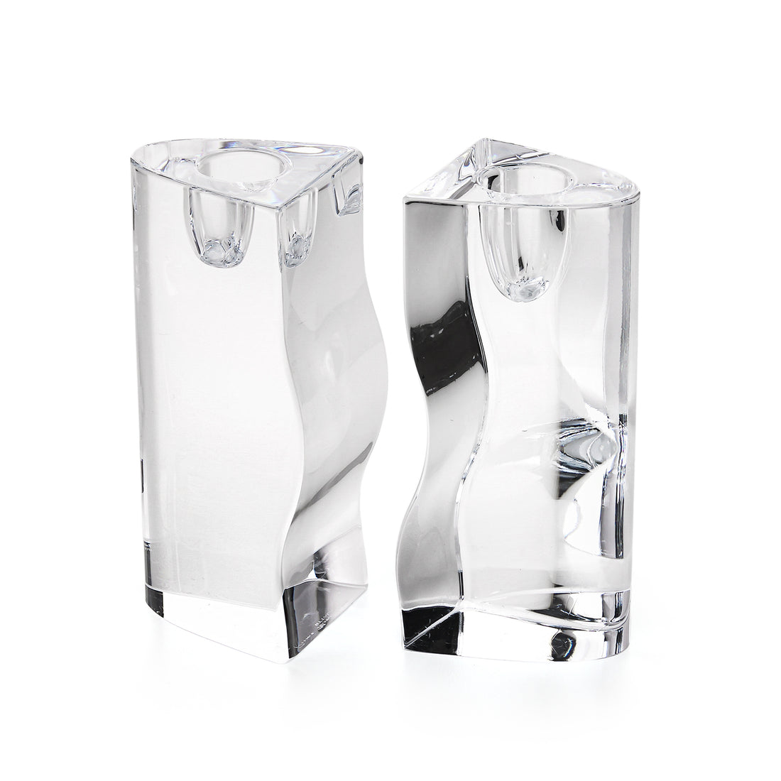 IITTALA Tiina Nordstorm PARI Crystal Candlesticks Set of 2