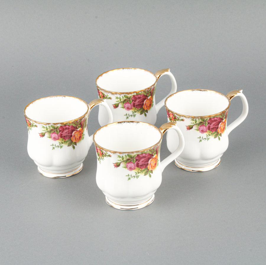 ROYAL ALBERT Old Country Roses Mugs - Set of 4