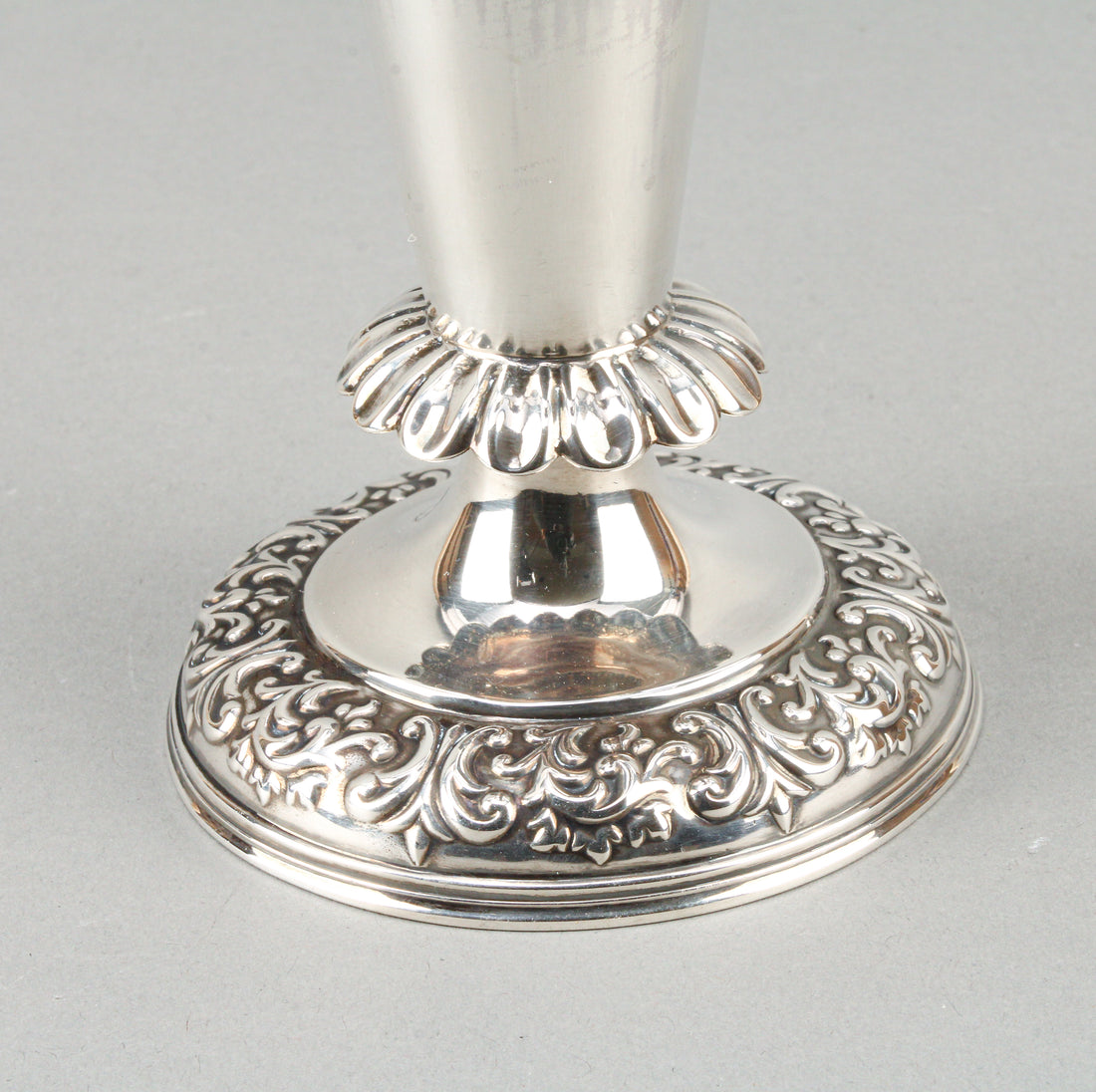 FENTON BROS. LTD. Sterling Silver Repousse Vases - Set of 2