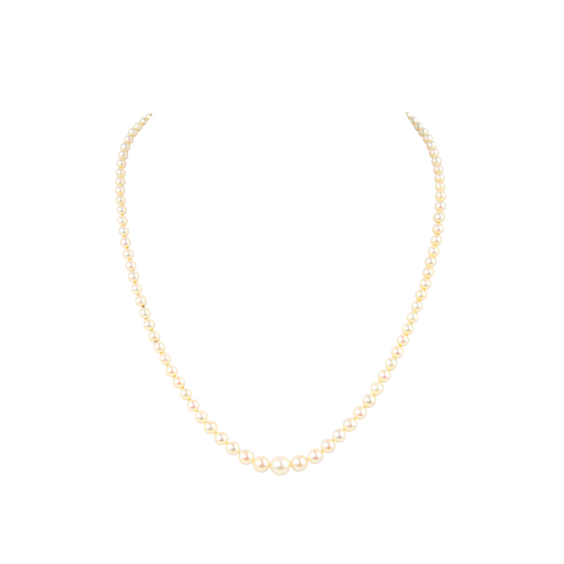 10K Graduated Pearl Necklace