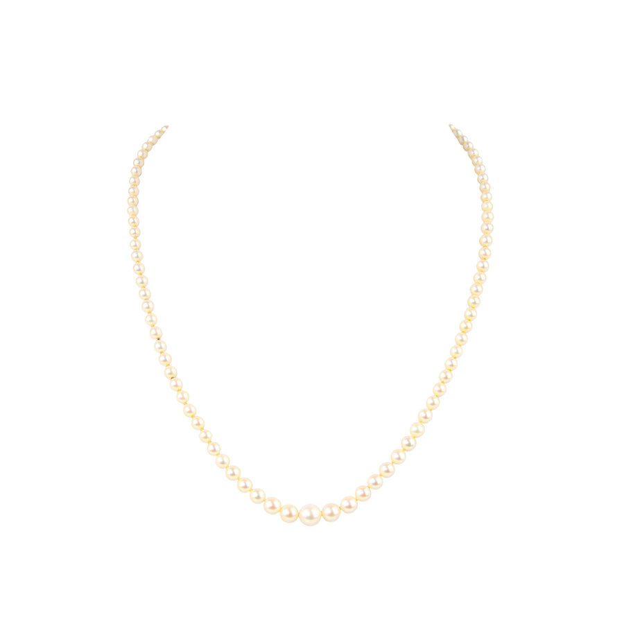 10K Graduated Pearl Necklace