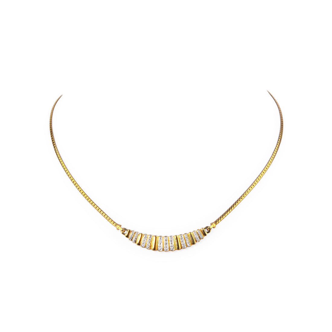 14K Yellow Gold Diamond Necklace