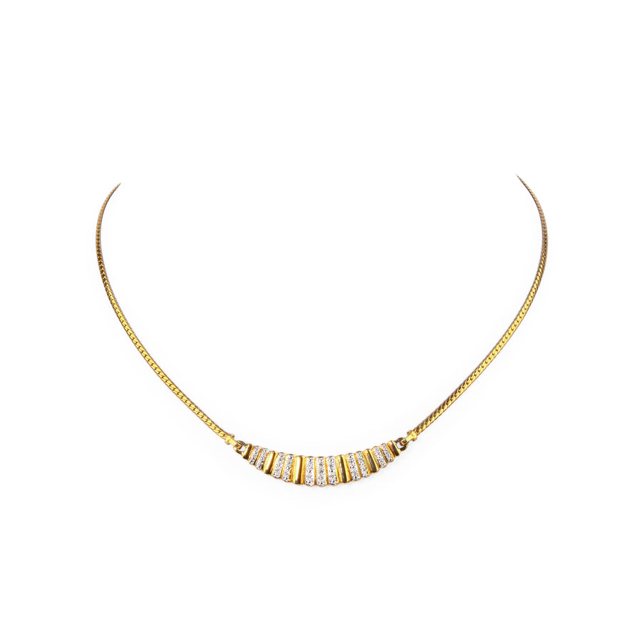 14K Yellow Gold Diamond Necklace
