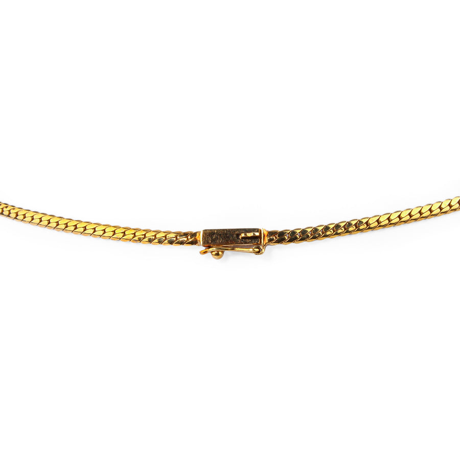 14K Yellow Gold Diamond Necklace
