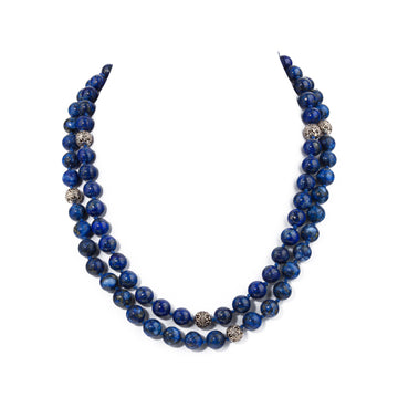Lapis Lazuli & Silver Bead Necklace