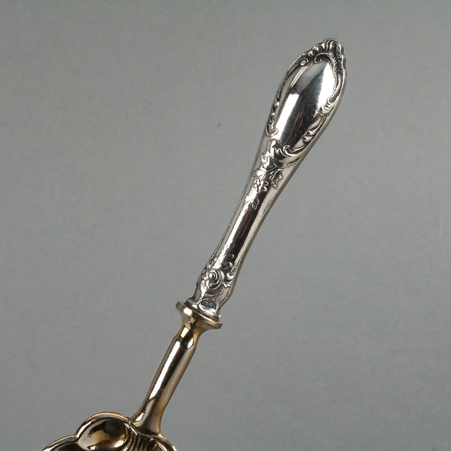 Latvian 875 Silver Handle Gold Wash Bowl Sugar Spoon