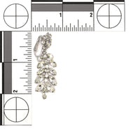 SHERMAN Clear Rhinestone 4-Row Necklace & Drop Earrings Set