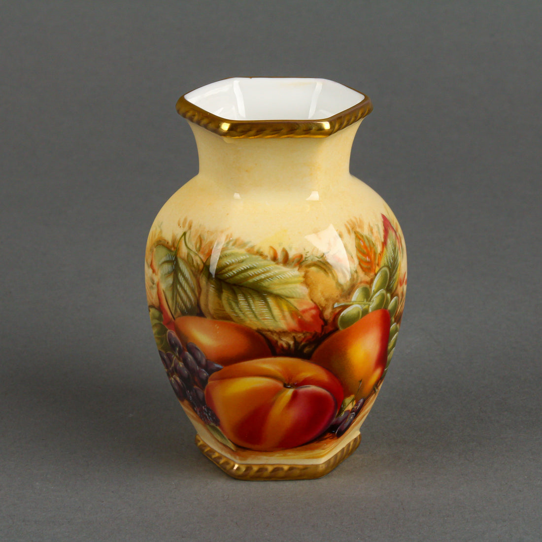 AYNSLEY Orchard Gold Cabinet Baluster Spill Vase