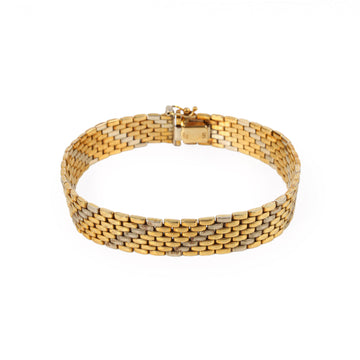 14K 2-Tone 7-Row Link Bracelet