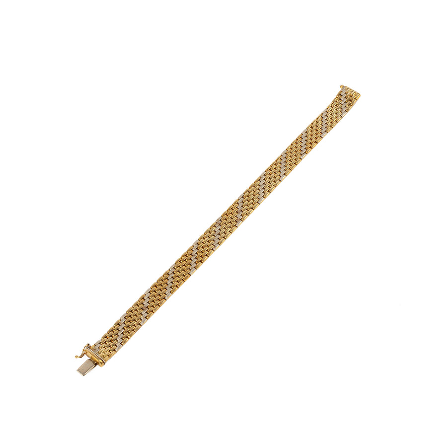14K 2-Tone 7-Row Link Bracelet