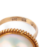 14K Yellow Gold Mabe Pearl Ring
