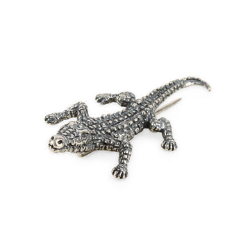 PIETRO SORINI Sterling Silver Alligator Brooch
