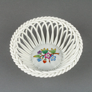 HEREND Queen Victoria Open Weave Basket/Bowl 7372