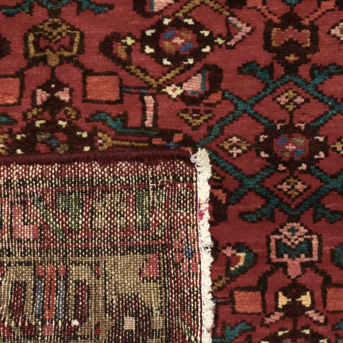 Hand-Knotted Wool Hamadan Runner 10'9" x 3'11"