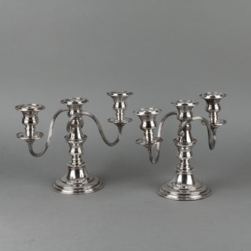LEGACY PLATE Silverplate 3-Light Convertible Candelabra