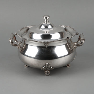 MERIDEN CO. Silverplate Footed Tureen with Lid