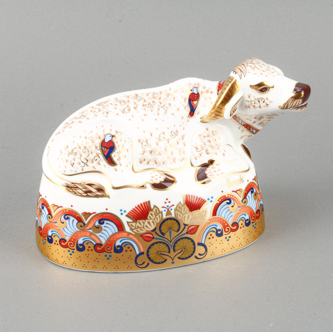 ROYAL CROWN DERBY Harrods Water Buffalo Paperweight