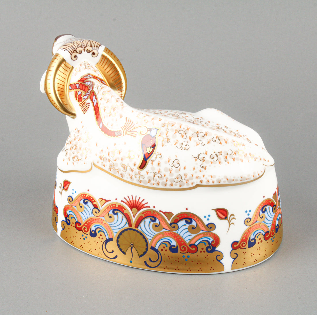 ROYAL CROWN DERBY Harrods Water Buffalo Paperweight