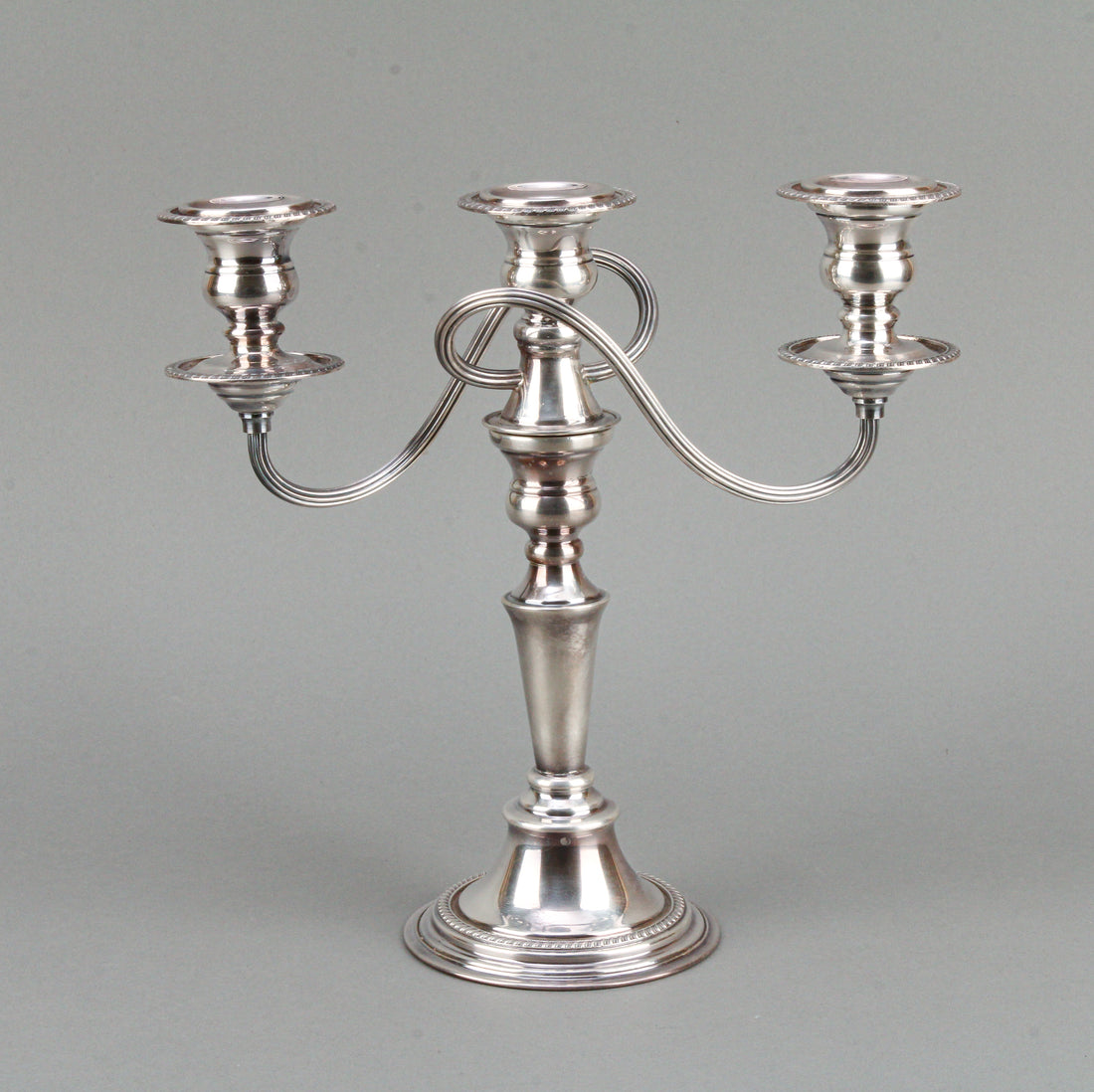 CAVENDISH PLATE Silverplate 3-Light Convertible Candelabra - Set of 2
