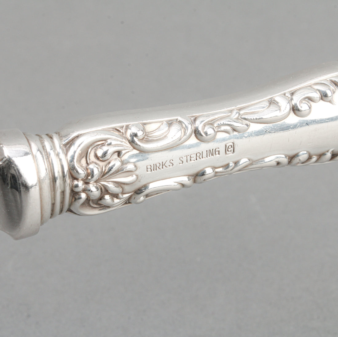 BIRKS Louis XV Sterling Silver Handle Silverplate Serving Spoon