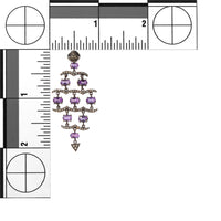 Black Rhodium Plated Sterling Silver Amethyst & Diamond Chandelier Drop Earrings