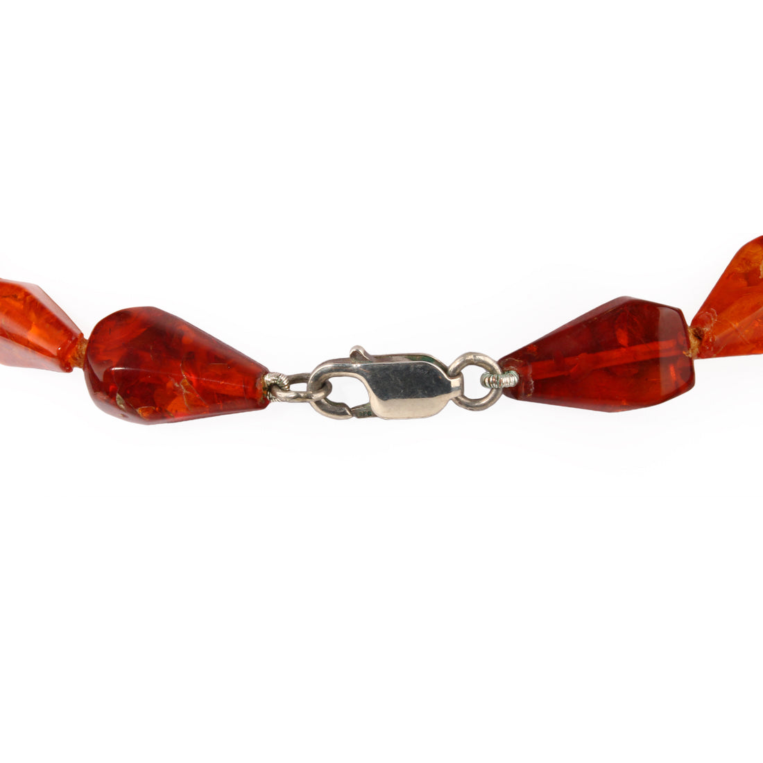 Baltic Amber Prism-Shaped Bead Necklace