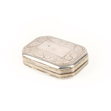 SAMUEL PEMBERTON Sterling Silver Chased Vinaigrette - Flower & Leaves