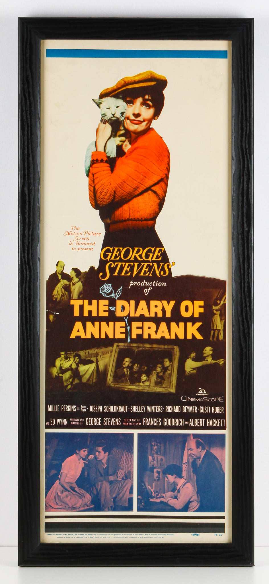 Vintage Movie Poster "The Diary of Anne Frank" - Lithographic Print
