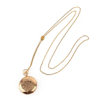 WALTHAM 14K Hunter Pocket Watch with Gold Filled Chain