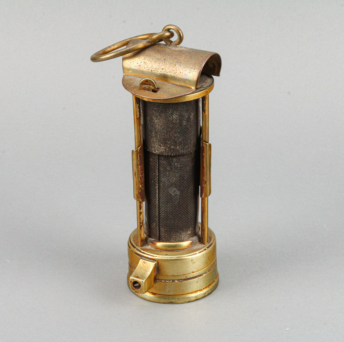 Antique Brass Coal Miner's Lamp