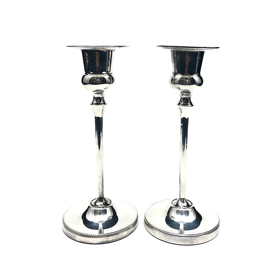 ARTHUR PRICE Pair of Silverplate Candlesticks