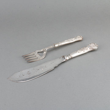 WALKER & HALL Shell Silverplate Fish Servers