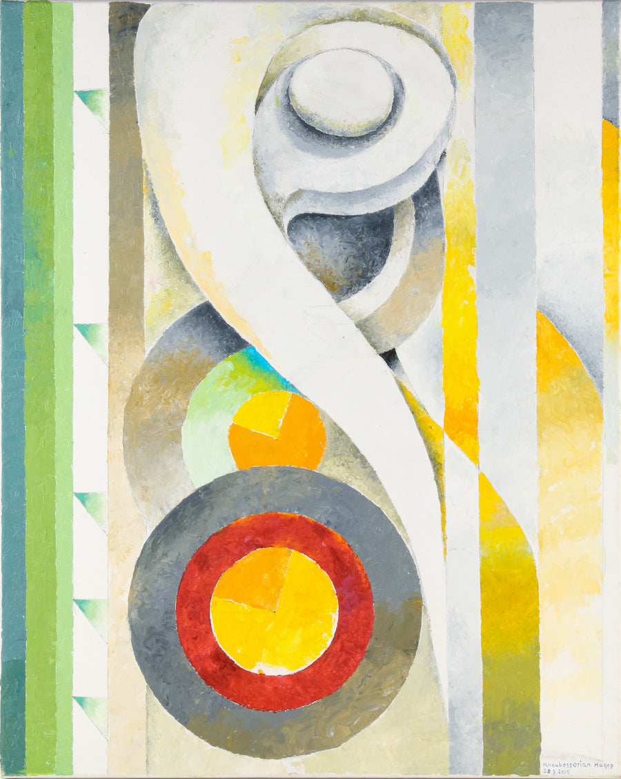 Hagop Khoubesserian - "Abstract Scenery" - Oil on Canvas