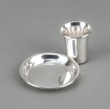 PRILL SILVER CO. Sterling Silver Cigarette Holder & Ashtray
