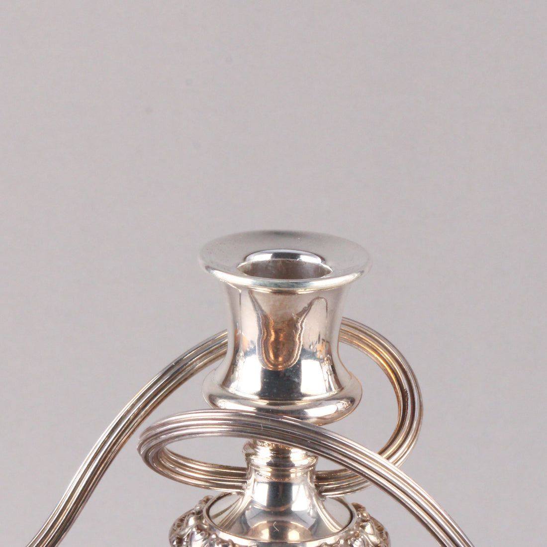 CHARLES HOWARD COLLINS Pair of Silverplate 3-Light Candelabra