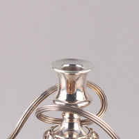 CHARLES HOWARD COLLINS Pair of Silverplate 3-Light Candelabra