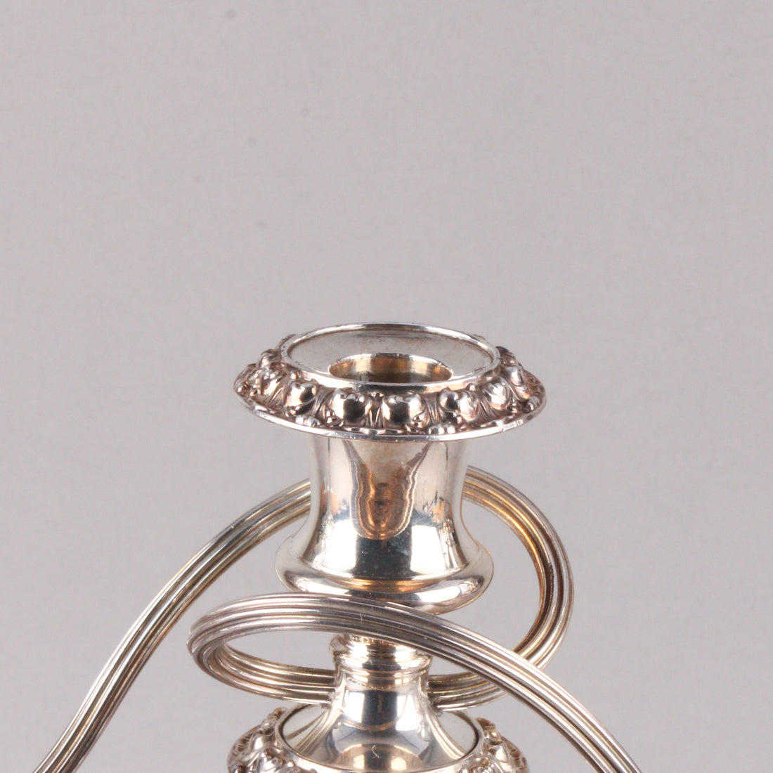CHARLES HOWARD COLLINS Pair of Silverplate 3-Light Candelabra