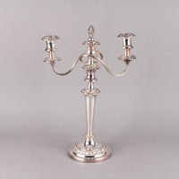 CHARLES HOWARD COLLINS Pair of Silverplate 3-Light Candelabra